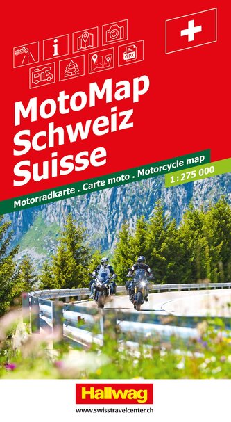Hallwag MotoMap Motorradkarte Schweiz 1:275.000