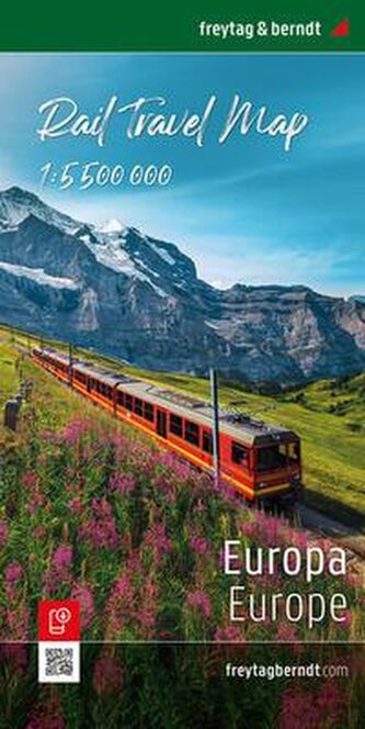 Europa, Rail Travel Map 1:4.500.000, freytag & berndt