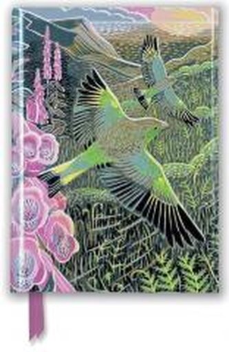 Premium Notizbuch DIN A6: Annie Soudain, Roter Fingerhut und Finken