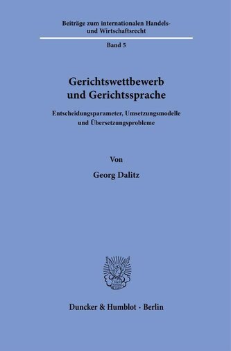 Gerichtswettbewerb und Gerichtssprache