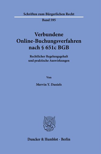 Verbundene Online-Buchungsverfahren nach § 651c BGB
