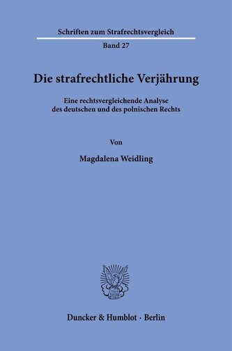 Die strafrechtliche Verjährung