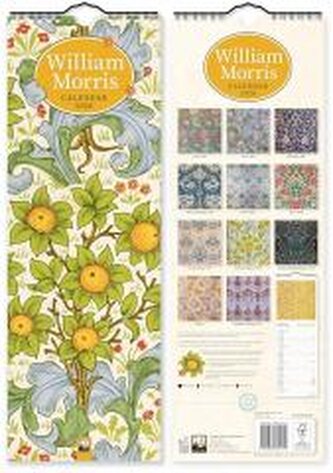 William Morris - Slimline-Kalender 2026 - Original Flame Tree Publishing-Kalender Slimeline [Kalender]
