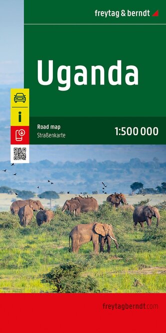 Uganda, Straßenkarte 1:500.000, freytag & berndt