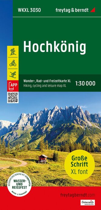 Hochkönig, Wander-, Rad- und Freizeitkarte XL 1:30.000, freytag & berndt, WKXL 3030