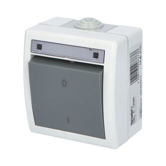 ATLAS IP55 Spínač dvoupólový č.2, šedý