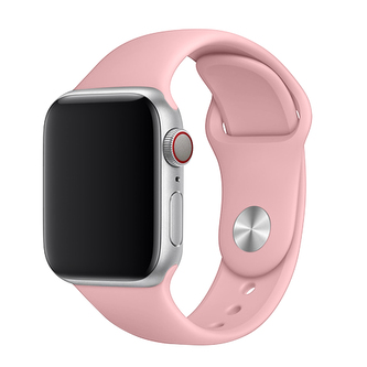 Apple Watch řemínek jednobarevný, 42/44/45/46/49mm, L (Obvod ruky 18,5 - 23cm), Light pink
