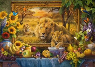 DINO Puzzle Lvi na obrazu 1000 dílků