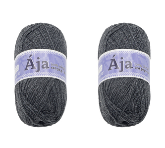 SET 2ks - Příze ÁJA - Antracitová - 50g / 217 m