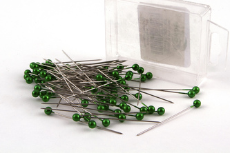 Dekorační špendlík do klopy 55mm zelený