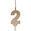 Zlatá svíčka s prskavkou číslo 2 - Dekora