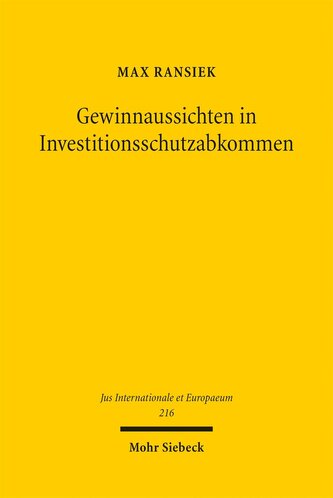 Gewinnaussichten in Investitionsschutzabkommen