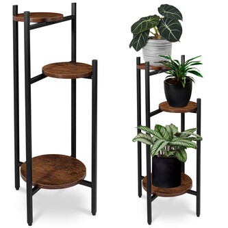 Stojan na květiny Tretorri Rustic hnědý/černý