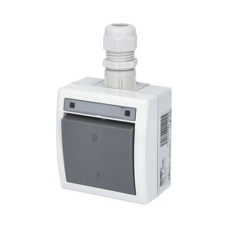 ATLAS IP65 Spínač dvoupólový č.2 s vývodkou M20, na povrch, šedý