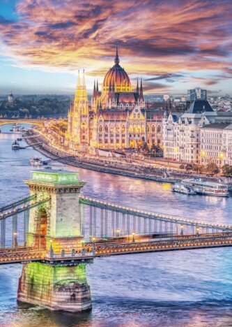 DINO Puzzle Řetězový most, Budapešť 1000 dílků