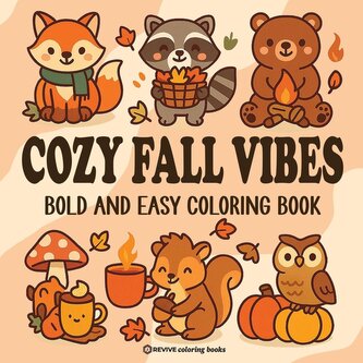 Bold & Easy Cozy Fall Vibes Coloring Book