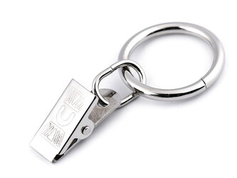 Žabky na záclony a závěsy kovové s kroužkem Ø25 mm - 300 ks - nikl