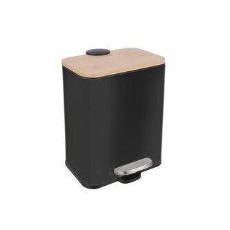 Koš odp. nerez/UH s pedálem+bam.víko BLACK 5 l