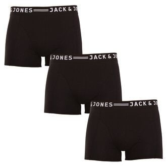 3PACK pánské boxerky Jack and Jones černé (12081832 - black/black) XXL