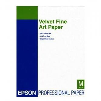 Epson Velvet Fine Art Paper S041637 C13S041637, 260 g/m2, A3+, 20ks, sametový, bílý, foto papír