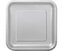 Talerzyki papierowe srebrne 23cm kwadratowe 14szt