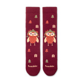 Ponožky Froté Sovička Bordové S (35-40)