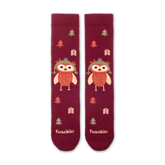 Ponožky Froté Sovička Bordové S (35-40)