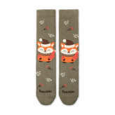 Ponožky Froté Liška lesní Zelené S (35-40)