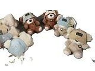 Brelok pluszowy miś w czapce MIX