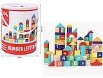 Klocki drewniane z numerkami 100szt