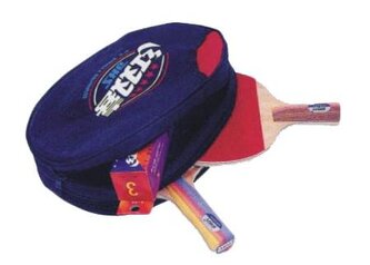 Pouzdro na 2 PP pálky DHS DOUBLE - AKCE - modrá (Polyester)