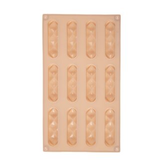 Forma silikon tyčinky 12 béžová