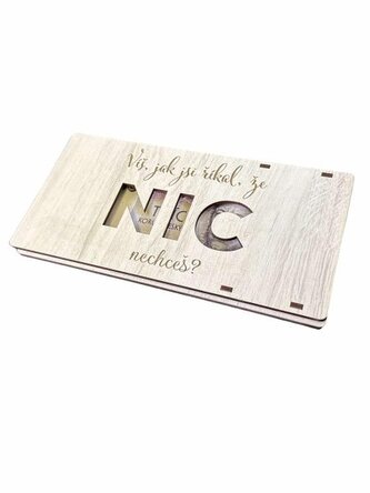 Dřevěná krabička na peníze bílá - NIC, 2/30