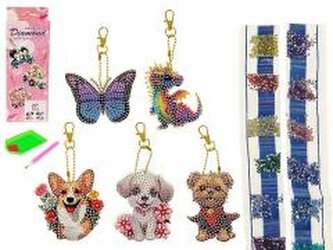 DIY breloczki z brekolami i diamencikami MIX