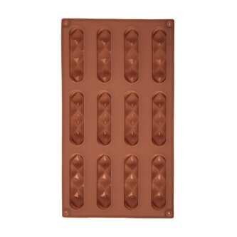 Forma silikon tyčinky 12 hnědá