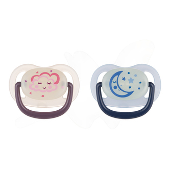 Canpol babies Dudlík silikonový anatomický NIGHT DREAMS 0-6m 1ks