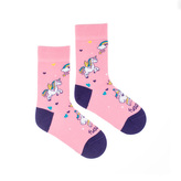 Dětské ponožky Jednorožec s duhou Růžové XS (19-22)