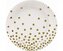 Talerzyki pap. białe Groszki złote 18cm 6szt