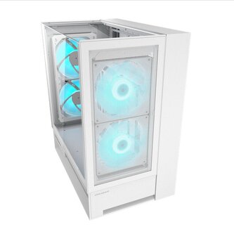 COUGAR PC skříň OMNYX White Mid Tower Mesh Front Panel 2 x 160mm ARGB Fan, Rear Panel 2x 160mm ARGB Fan