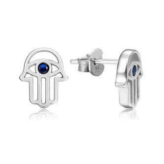 Stříbrné náušnice Hamsa / ruka Fatimy AGUP2242 Beneto