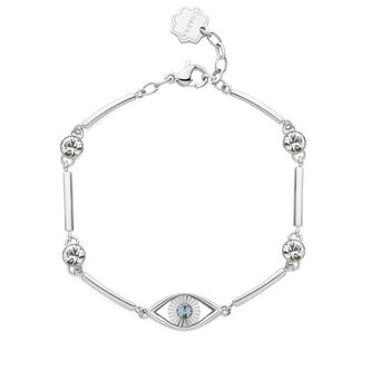 Ocelový dámský náramek s krystaly Vševidoucí oko BHKB150 Brosway