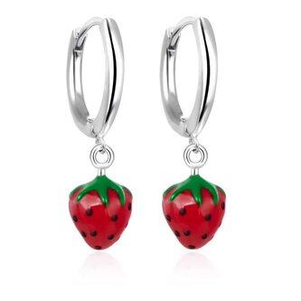 Stříbrné kruhové náušnice Jahůdky AGT-ED020K Agato