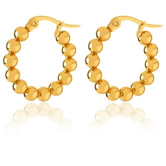 Módní pozlacené korálkové náušnice kruhy Troli