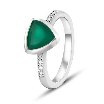 Stříbrný prsten s výrazným achátem ACHAGG2 Beneto Exclusive / Obvod: 52 mm - 52 mm