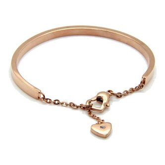 Romantický bronzový náramek se srdcem KBS-151-RG Troli