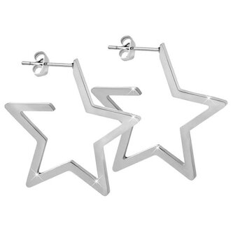 Hvězdné ocelové náušnice Troli