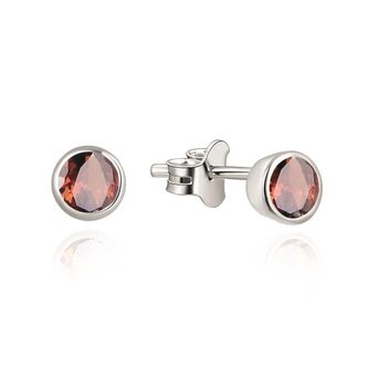 Jemné stříbrné náušnice pecky s granáty GRAAGUP2716 Beneto Exclusive