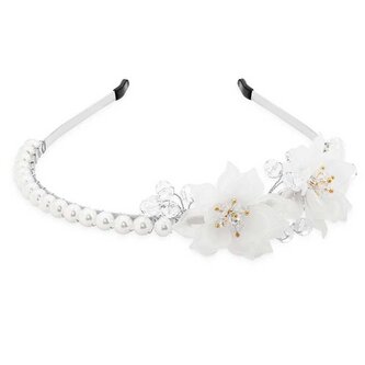 Perlová čelenka s květinami Troli