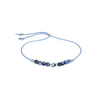 Šňůrkový náramek s korálky z lazuritu HE23R3S-BL Agato