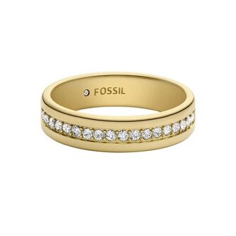 Pozlacený prsten s kubickými zirkony Archival JOF01035710 Fossil / Obvod: 49 mm - 49 mm